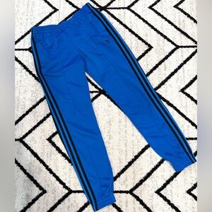 Adidas Royal Blue track pants Joggers with Black Stripes